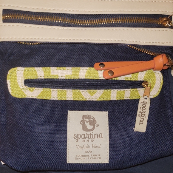 Spartina 449 Heyward Hipster Linen & Leather NWOT - Picture 6 of 6